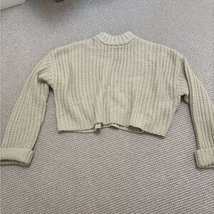Forever 21 Cream Cowl Neck Sweater